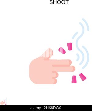 Shoot Simple vector icon. Illustration symbol design template for web mobile UI element. Stock Vector