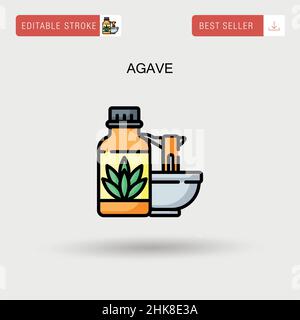 Agave Simple vector icon. Stock Vector