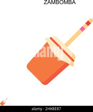 Zambomba Simple vector icon. Illustration symbol design template for web mobile UI element. Stock Vector