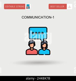 Communication-1 Simple vector icon. Stock Vector