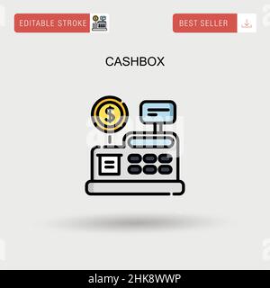 Cashbox Simple vector icon. Stock Vector