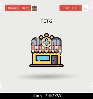 Pet-2 Simple vector icon. Stock Vector