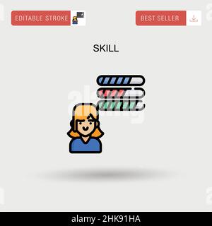 Soft Skills Training concept. A person with a magnifying glass ...