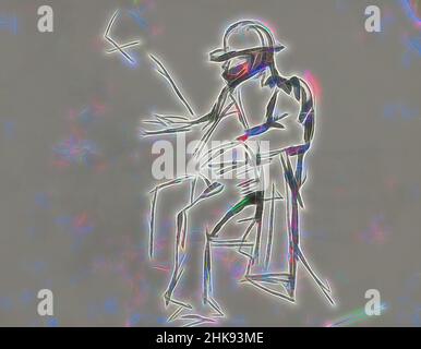 Inspired by Seated man with bowler hat, Reimagined by Artotop. Classic art reinvented with a modern twist. Design of warm cheerful glowing of brightness and light ray radiance. Photography inspired by surrealism and futurism, embracing dynamic energy of modern technology, movement, speed and revolutionize culture Stock Photo