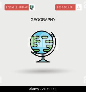 history of geography science icon vector outline illustration Stock ...