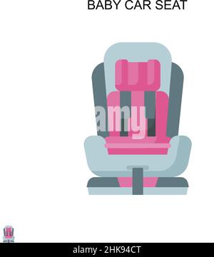 Baby car seat Simple vector icon. Illustration symbol design template for web mobile UI element. Stock Vector