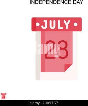 Independence day Simple vector icon. Illustration symbol design template for web mobile UI element. Stock Vector