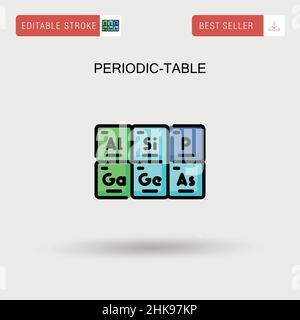 Periodic-table Simple vector icon. Stock Vector