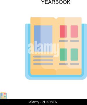 Yearbook Simple vector icon. Illustration symbol design template for web mobile UI element. Stock Vector