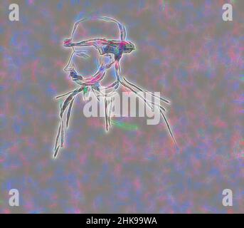 Inspired by Man with bowler hat, in profile, Reimagined by Artotop. Classic art reinvented with a modern twist. Design of warm cheerful glowing of brightness and light ray radiance. Photography inspired by surrealism and futurism, embracing dynamic energy of modern technology, movement, speed and revolutionize culture Stock Photo