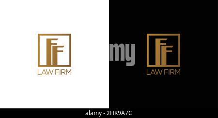 Modern and professional FF logo design for law firm Stock Vector