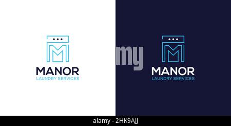 Modern and elegant laundry logo Stock Vector