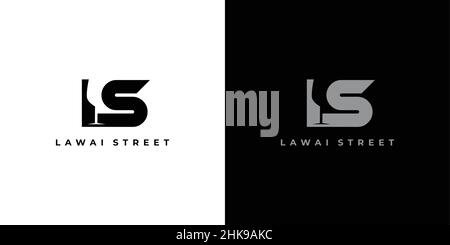 LS initials restaurant logo Stock Vector