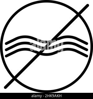 Microwave oven safe isolated on white background. Icon for cookware in ink style. Vector illustration design. Stock Vector