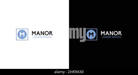 simple and modern laundry logo Stock Vector