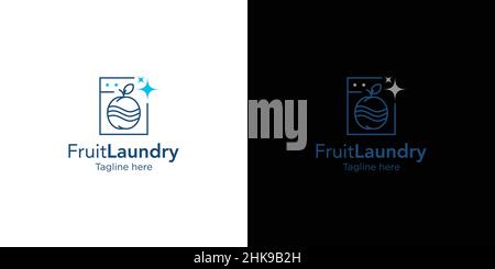 Modern and unique laundry logo design Stock Vector