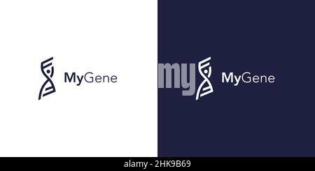 Modern and sophisticated genetic logo design Stock Vector