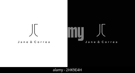 Modern and luxury letter JC initials logo design Stock Vector