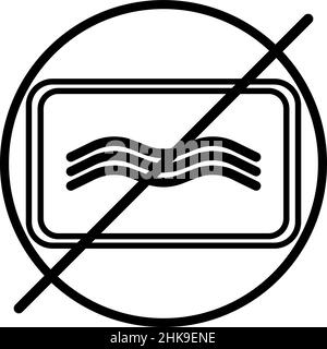Microwave oven safe isolated on white background. Icon for cookware in ink style. Vector illustration design. Stock Vector