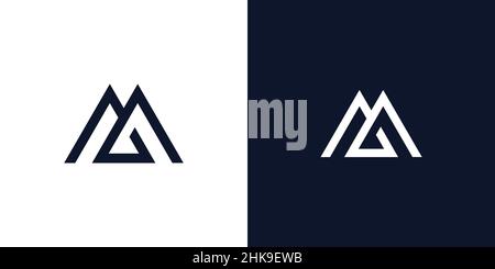 Modern and professional letter AG initials logo Stock Vector
