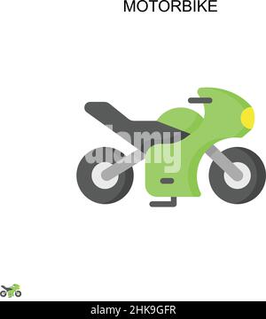 Motorbike Simple vector icon. Illustration symbol design template for web mobile UI element. Stock Vector