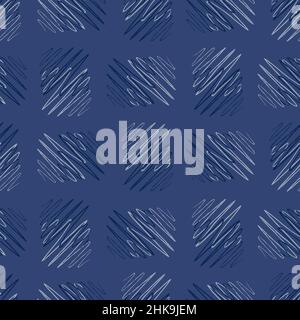 Soundwave seamless pattern. Curve waves background. Repeated texture in doodle style for fabric, wrapping paper, wallpaper, tissue. Vector illustratio Stock Vector