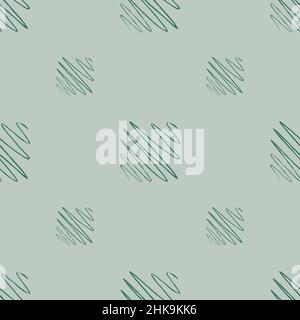 Soundwave seamless pattern. Curve waves background. Repeated texture in doodle style for fabric, wrapping paper, wallpaper, tissue. Vector illustratio Stock Vector
