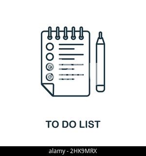 To Do List icon. Line element from project development collection. Linear To Do List icon sign for web design, infographics and more. Stock Vector