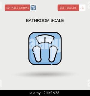 Bathroom scale Simple vector icon. Stock Vector