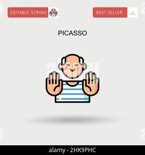 Picasso Simple vector icon. Stock Vector