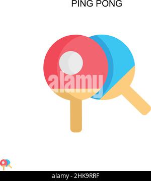 Ping pong Simple vector icon. Illustration symbol design template for web mobile UI element. Stock Vector