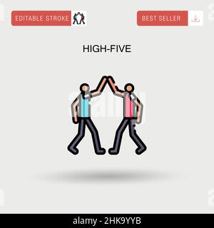 High-five Simple vector icon. Stock Vector