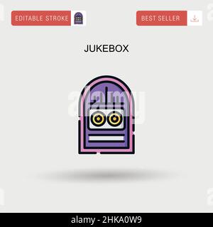 Jukebox Simple vector icon. Stock Vector