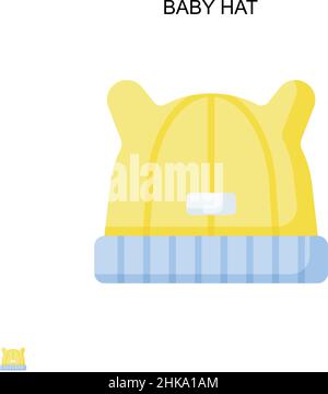 Baby hat Simple vector icon. Illustration symbol design template for web mobile UI element. Stock Vector