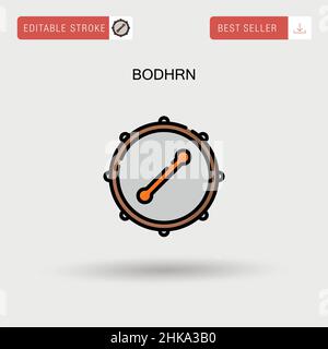 Bodhrán Simple vector icon. Illustration symbol design template for web ...