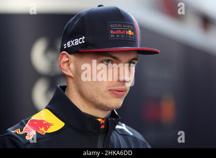 File photo dated 18-02-2019 of Red Bull's Max Verstappen. Max Verstappen's Red Bull outfit are poised to become the first team to unveil their car for Formula One's new era. Issue date: Thursday February 3, 2022. Stock Photo