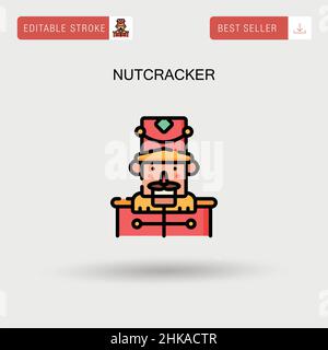 Nutcracker Simple vector icon. Stock Vector