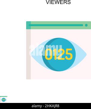 Viewers Simple vector icon. Illustration symbol design template for web mobile UI element. Stock Vector
