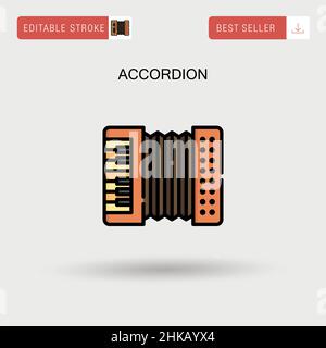 Accordion Simple vector icon. Stock Vector