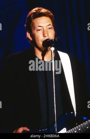 Chris Rea, britischer Sänger, Komponist und Gitarrist, bein einem Auftritt, Deutschland 1989. Stock Photo