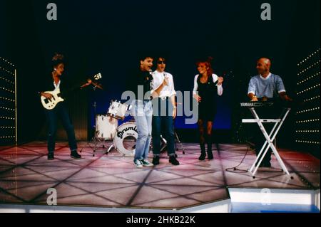 The Other Ones, Pop Band aus Berlin, hier bei einem TV Auftritt, 1988. The Other Ones, Pop band from Berlin, here in a TV show,  1988. Stock Photo