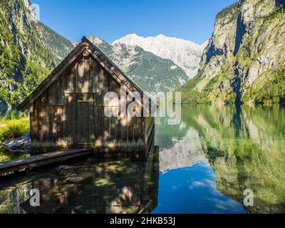 Obersee in Germany Berchtesgaden Alps Stock Photo