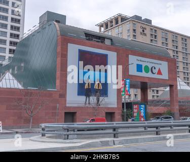 Los Angeles, CA, USA - January 31, 2022 - Exterior of The Museum of Contemporary Art (MOCA) in downtown Los Angeles, CA. Stock Photo