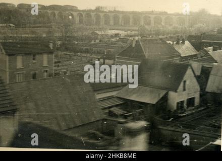 WWII WW2 german soldiers invades France - 9 september 1940, Cherbourg (France) Stock Photo