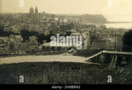 WWII WW2 german soldiers invades France - 9 september 1940, Cherbourg (France) Stock Photo