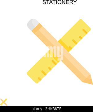 Stationery Simple vector icon. Illustration symbol design template for web mobile UI element. Stock Vector