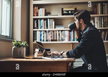 Caffeine keeps me going on my busy days Stock Photo