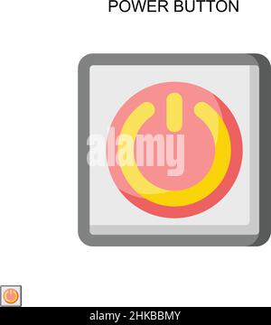 Power button Simple vector icon. Illustration symbol design template for web mobile UI element. Stock Vector