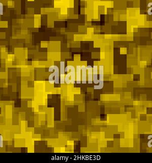 Monochrome seamless mosaic pattern in golden colors EPS10 vector texture file Stock Vector