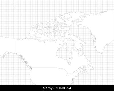Canada simple outline blank map Stock Vector